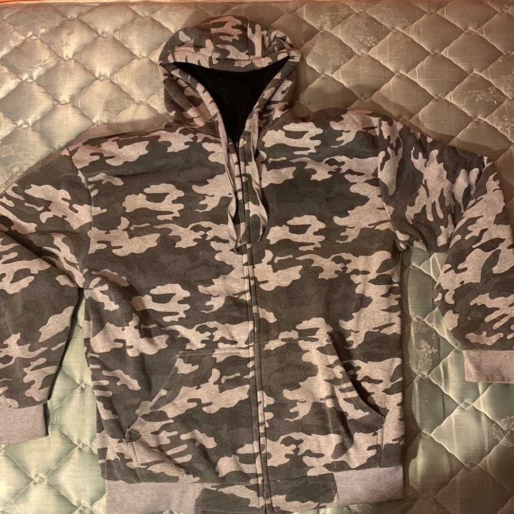 Large camouflage hoodie